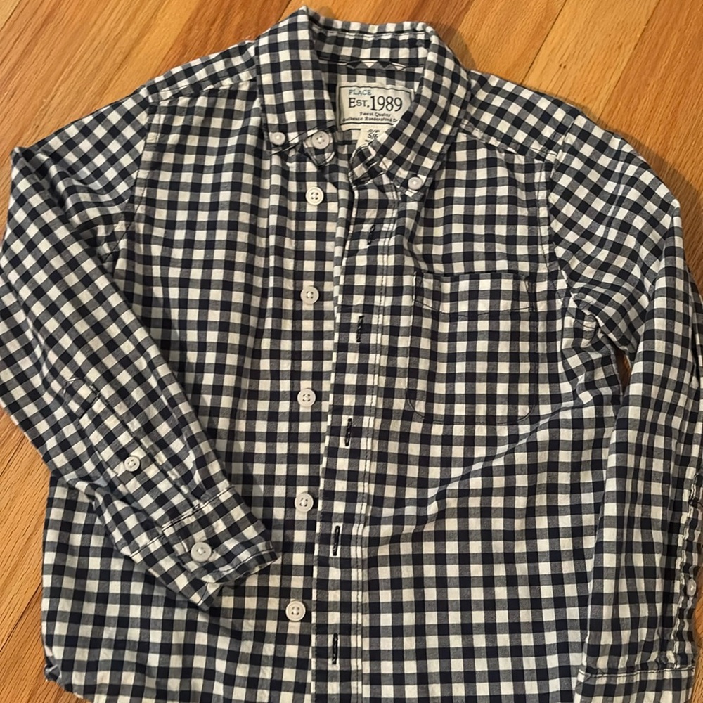 Navy blue button down size 5/6